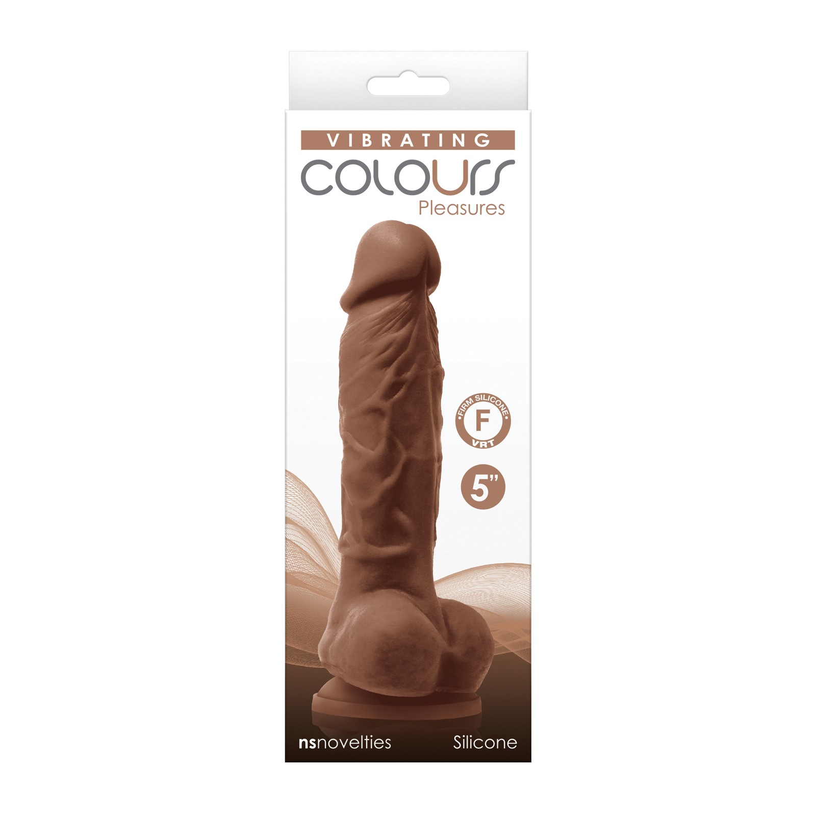 Colours Pleasures 5 Inch Vibrating Dildo Brown