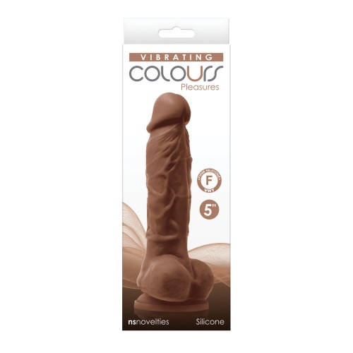 Colours Pleasures 5 Inch Vibrating Dildo Brown