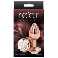 Rear Assets Small Anal Toy - White Rose