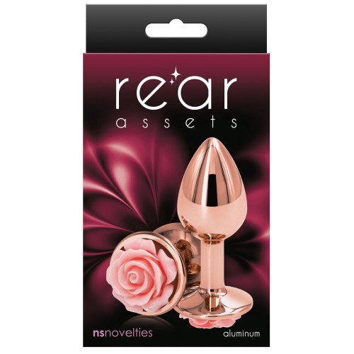 Lightweight Chrome Anal Toy - Pink Rose