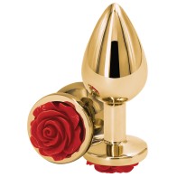 Rear Assets Medium Red Rose Anal Toy