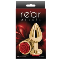 Rear Assets Medium Red Rose Anal Toy