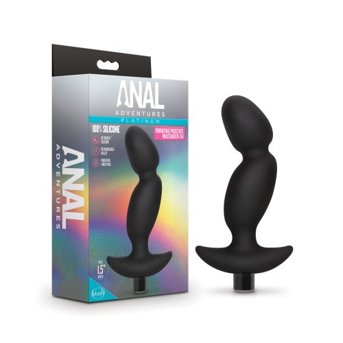 Blush Anal Adventures Platinum Silicone Vibrating Prostate Massager 04 - Black