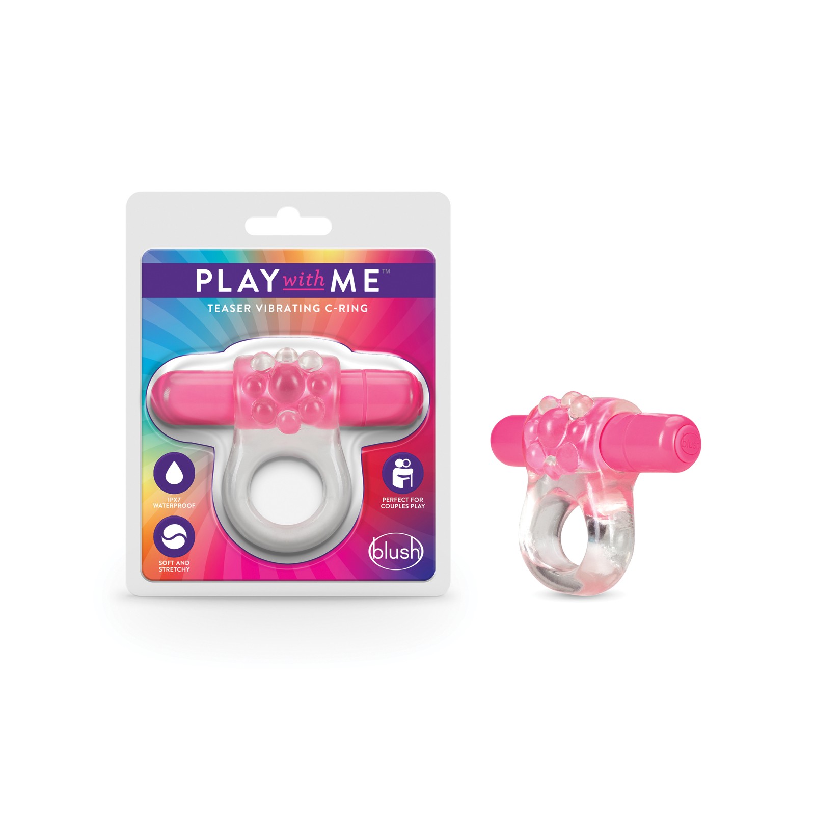 Blush Play With Me Teaser Virbrating C Ring Pink