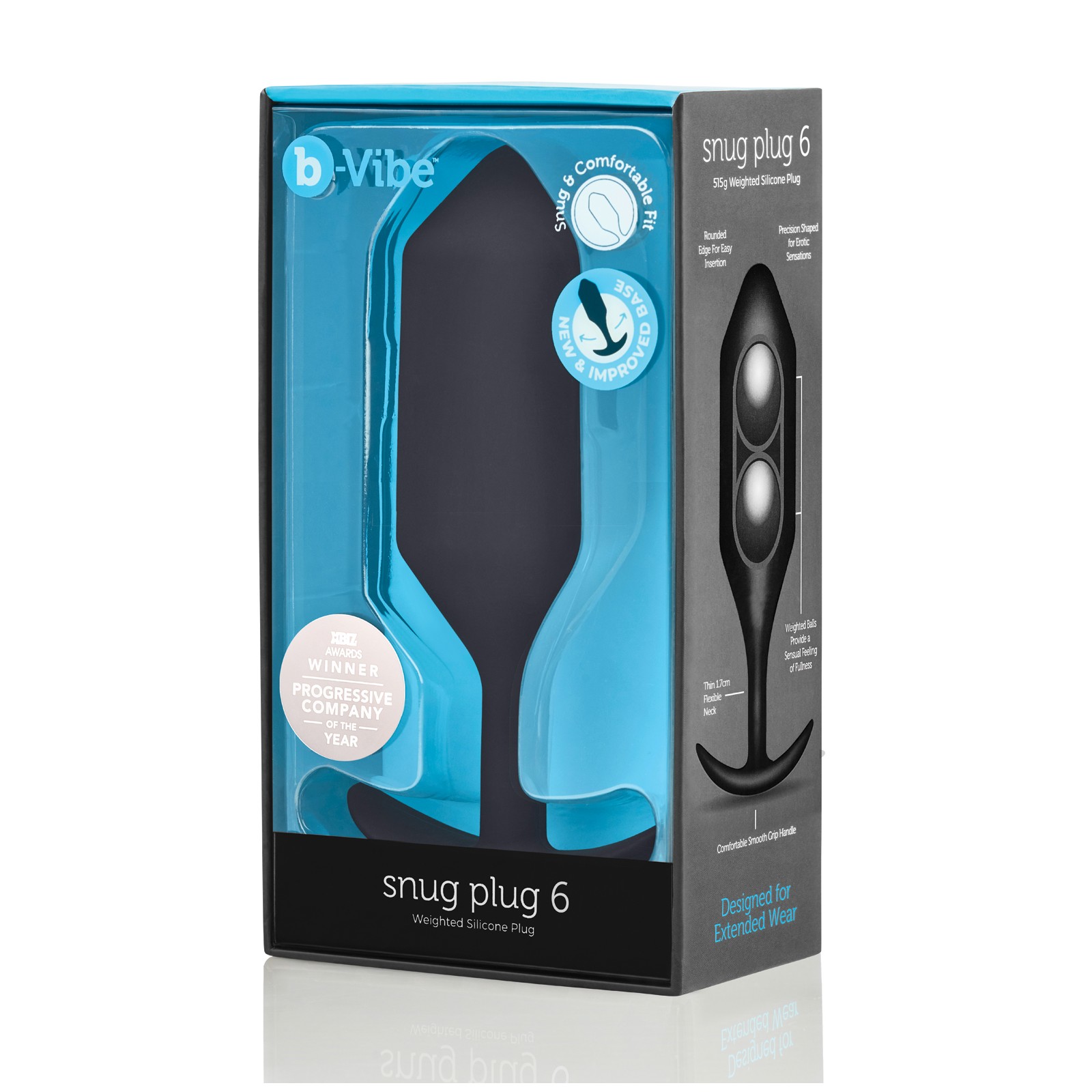 b-Vibe Plug Snug Ponderado 6 515 g Negro