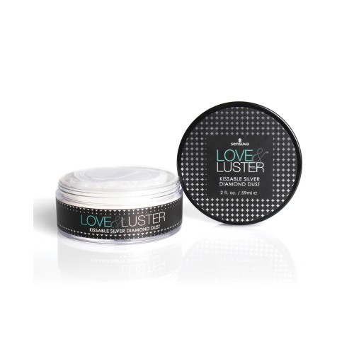 Sensuva Love y Luster Polvo de Diamantes Besables - Tarro de 2 oz