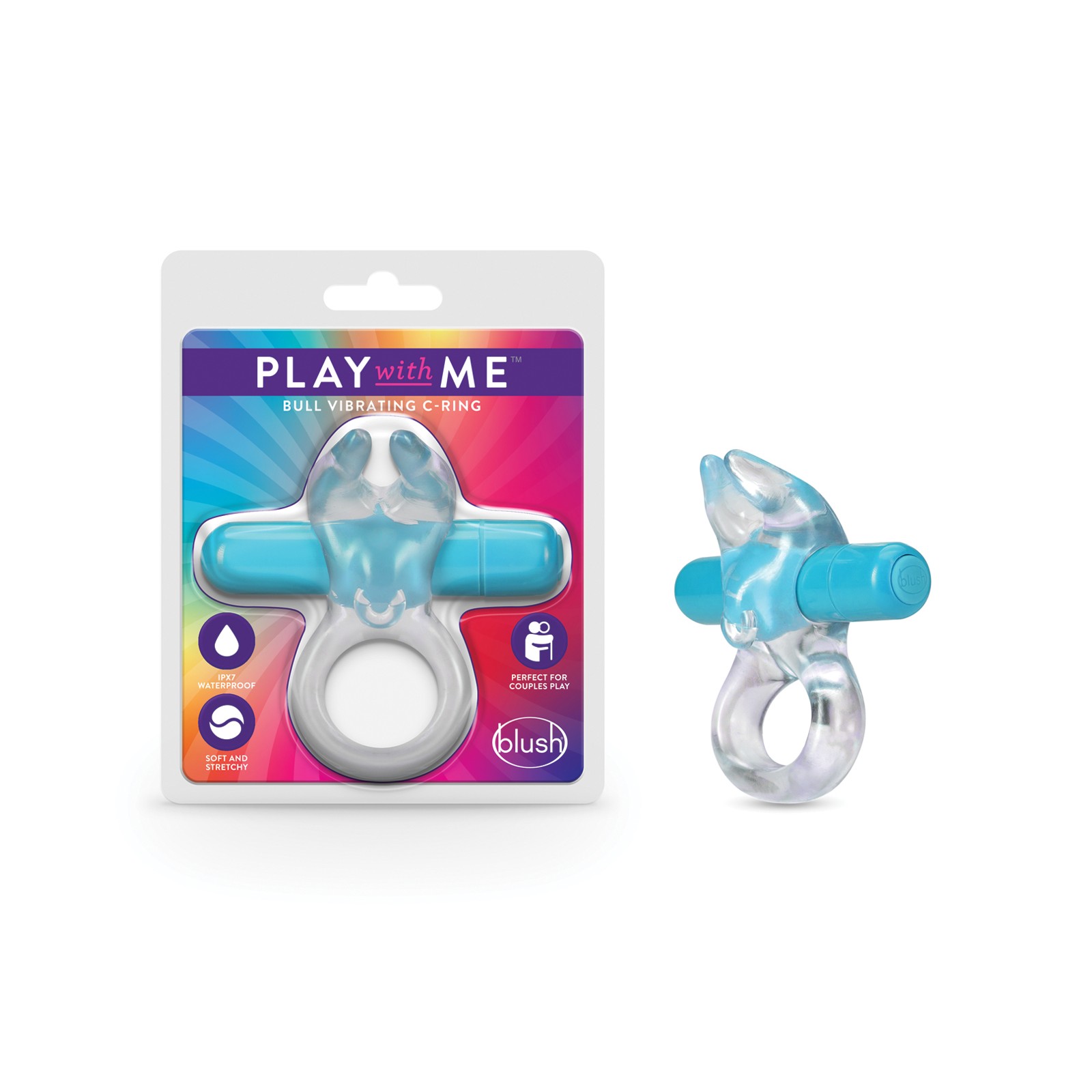 Blush Play Bull Vibrating C Ring Blue