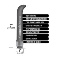 Vibrador Buzzed de 7" para el Punto G - Canna Queen Negro