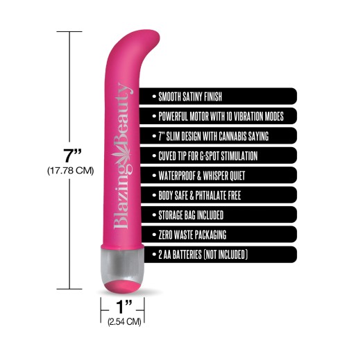 Buzzed 7 Inch G-Spot Vibe Blazing Beauty Pink