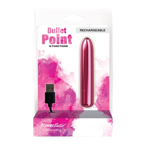 Bullet Point 10 Function Rechargeable Bullet for Targeted Pleasure