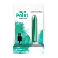 Teal Rechargeable Bullet Vibrator with 10 Functions