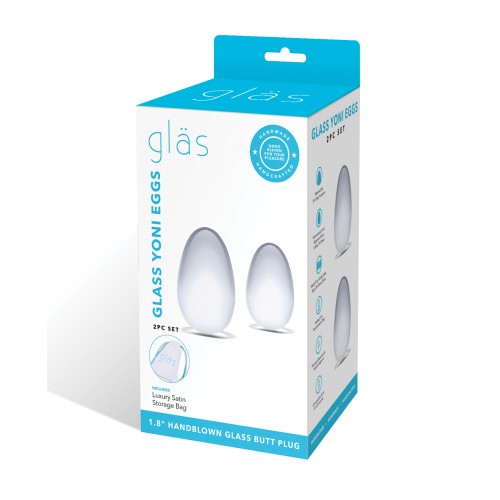 Glas Yoni Eggs Set for Pelvic Strength