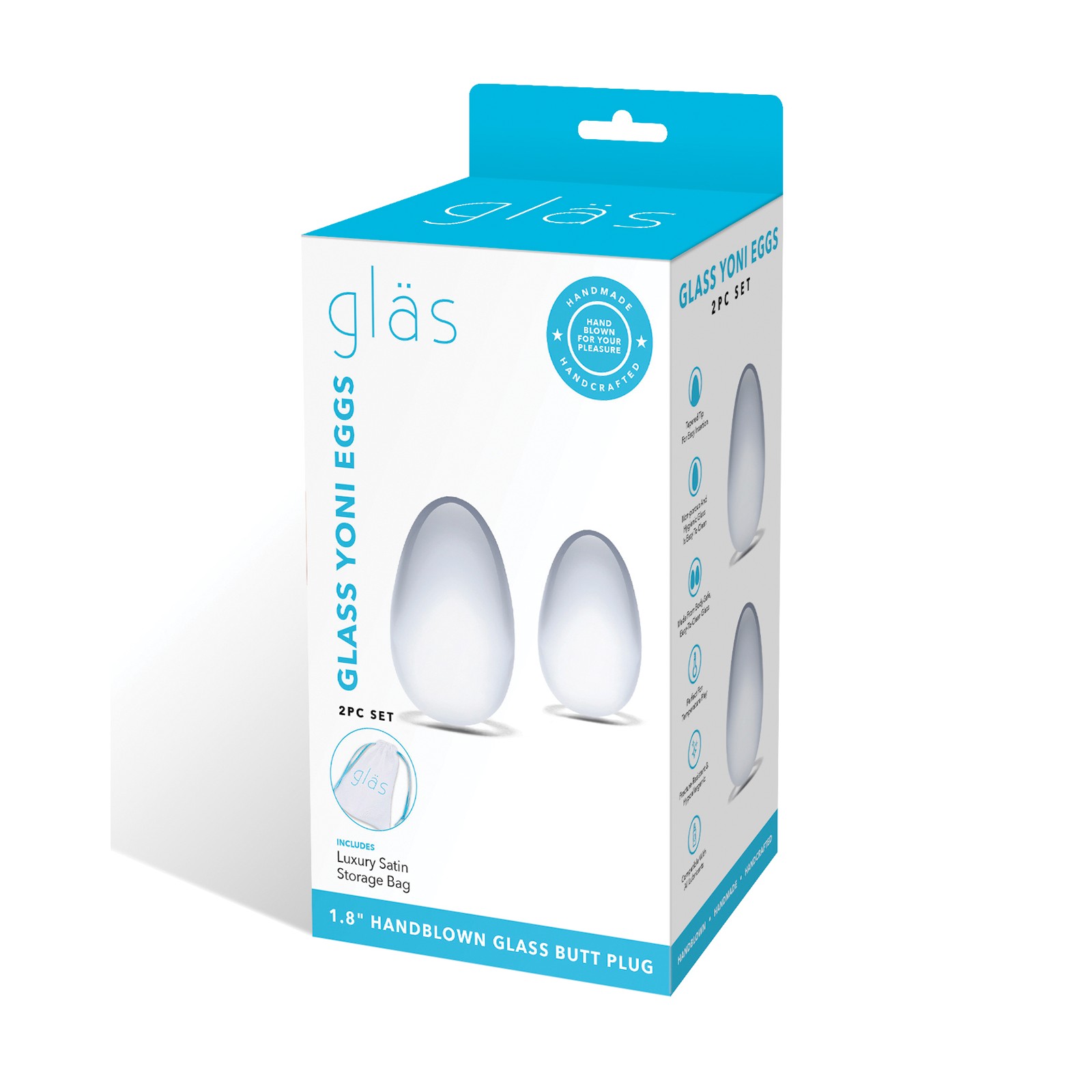 Glas Yoni Eggs Set for Pelvic Strength