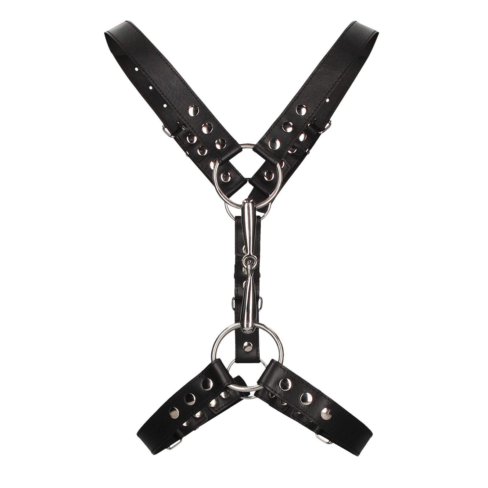 Shots Uomo Men's Harness with Metal Bit