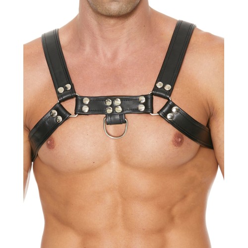 Shots Uomo Chest Bulldog Harness Small/Medium Black