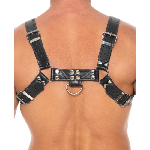 Shots Uomo Chest Bulldog Harness Small/Medium Black