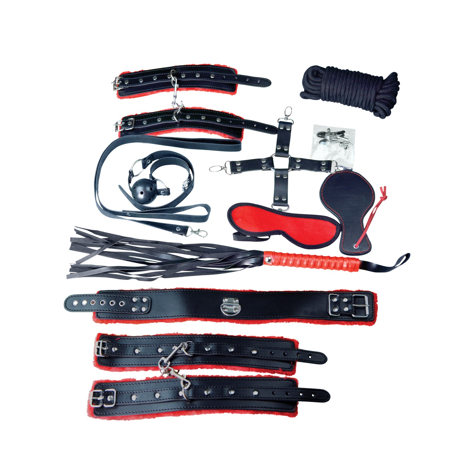 Plesur Deluxe Bondage Kit Black/Red