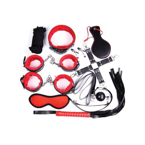 Plesur Deluxe Bondage Kit Black/Red