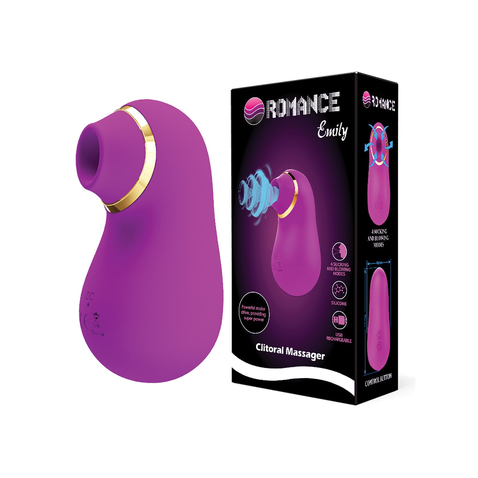 Emily Sucking Clitoral Massager - Fuchsia