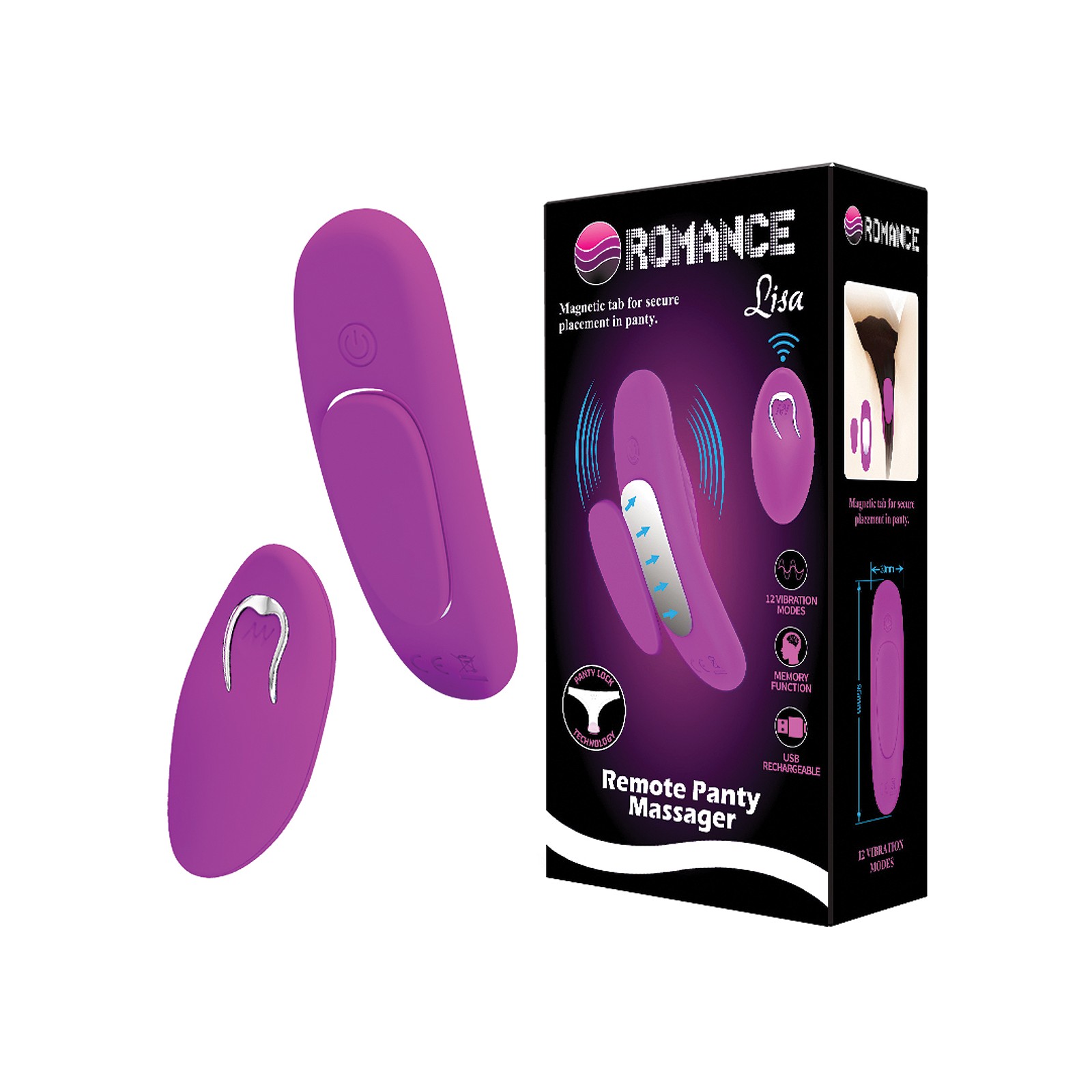 Vibrador Magnético Panty Pretty Love Romance Lisa Fucsia