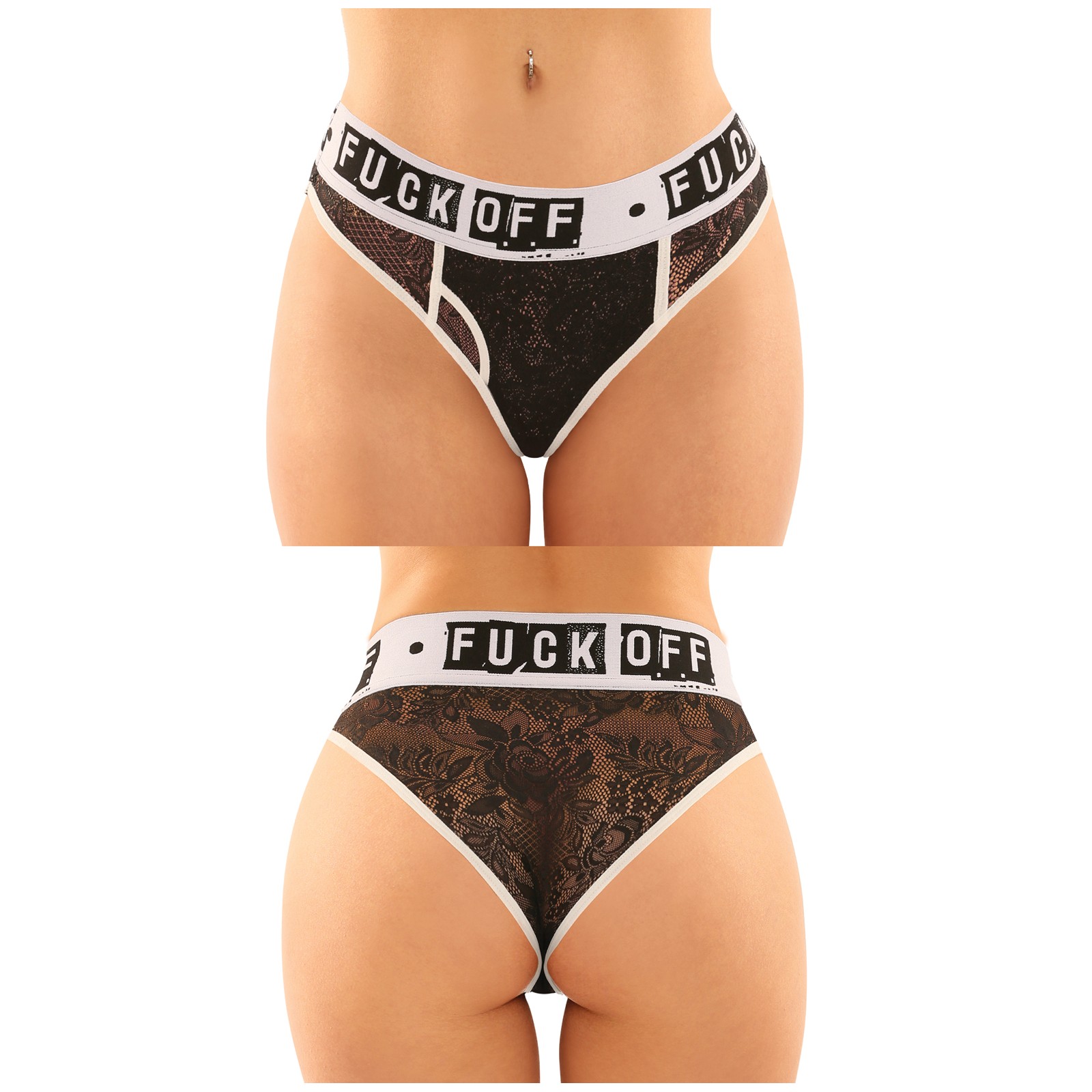 Vibes Buddy Fuck Off Lace Brief and Thong Pack