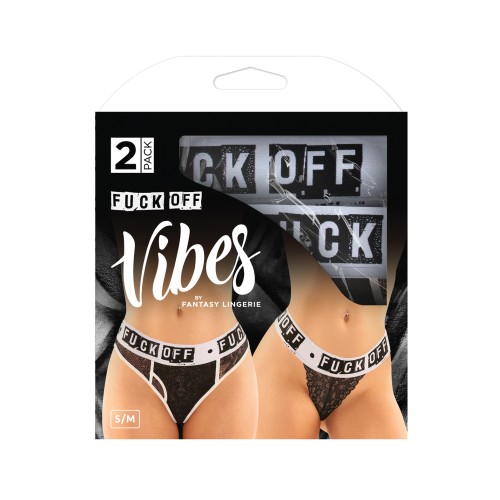 Vibes Buddy Fuck Off Lace Brief and Thong Pack