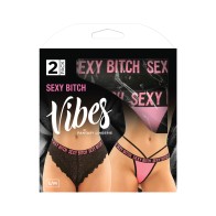 Pack Vibes Buddy Sexy Bitch Panty y Micro Tanga L/XL