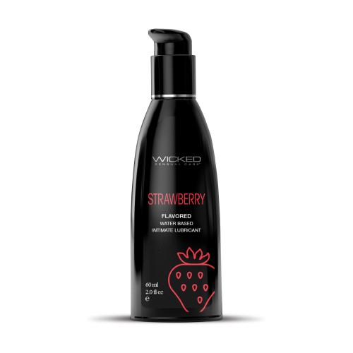 Lubricante a Base de Agua Wicked Aqua Fresa para un Placer Dulce