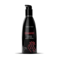 Lubricante a Base de Agua Wicked Aqua Fresa para un Placer Dulce