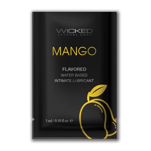 Lubricante a Base de Agua Wicked - 0.1 oz Mango