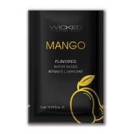 Lubricante a Base de Agua Wicked - 0.1 oz Mango