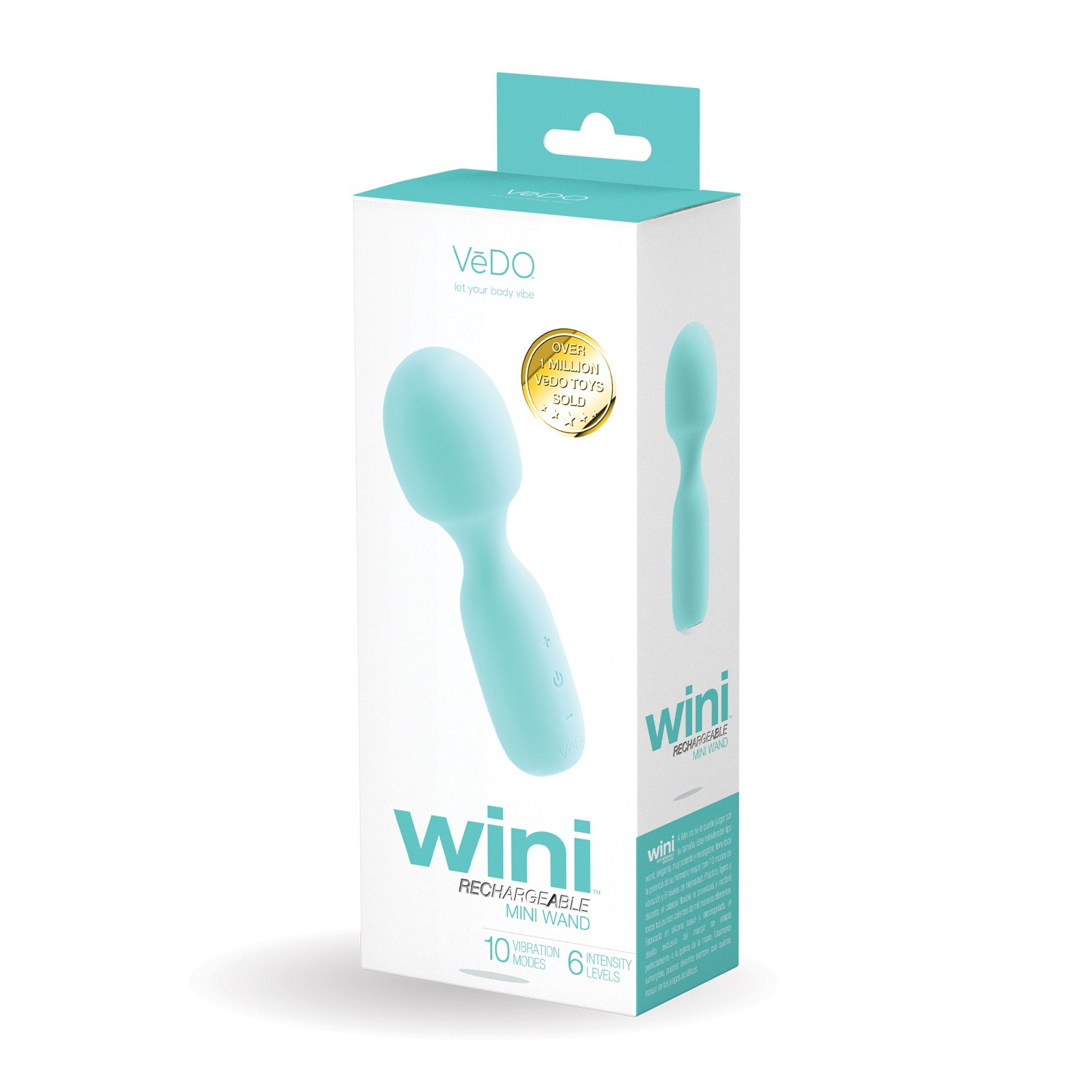 VeDO Wini Rechargeable Mini Wand - Tease Me Turquoise