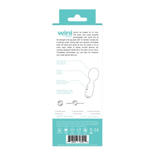 VeDO Wini Rechargeable Mini Wand - Tease Me Turquoise