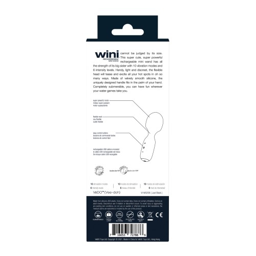 VeDO Wini Rechargeable Mini Wand - Just Black