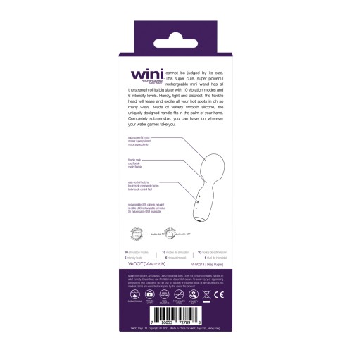 VeDO Wini Rechargeable Mini Wand Deep Purple