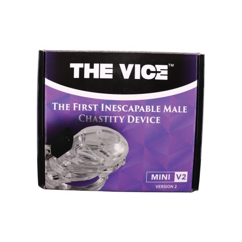 Locked In Lust Vice Mini V2 Chastity Cage Clear