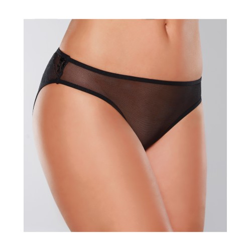 Adore Sheer Teaz Panty Abierto - Negro