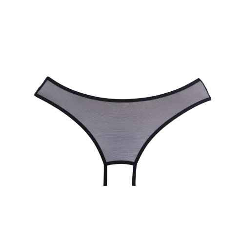 Adore Sheer Teaz Panty Abierto - Negro