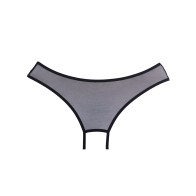 Adore Sheer Teaz Open Panty - Black