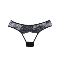 Adore Kiss Mesh & Lace Open Panty Black O/S