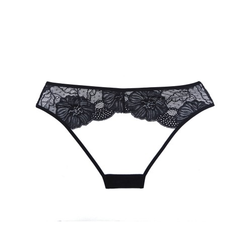 Adore Kiss Mesh & Lace Open Panty Black O/S