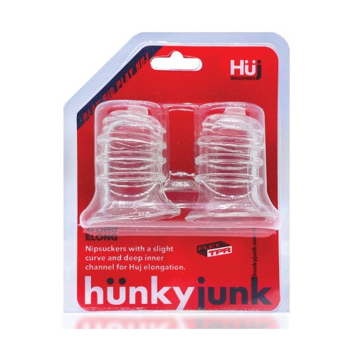 Hunky Junk Elong Nipsuckers - Clear For Enhanced Sensation