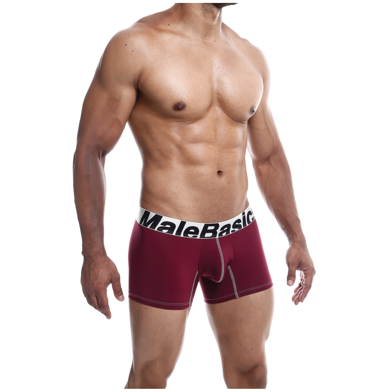 Male Basics Performance Boxer Burgundy Size SM