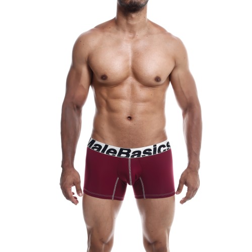 Male Basics Performance Boxer Burgundy Size SM