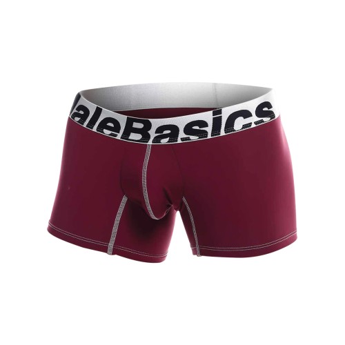 Male Basics Performance Boxer Burgundy Size SM