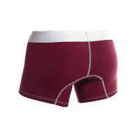 Male Basics Performance Boxer Burgundy Size SM