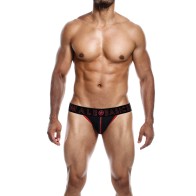 Male Basics Neon Jockstrap Red Medium