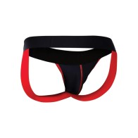 Male Basics Neon Jockstrap Red Medium