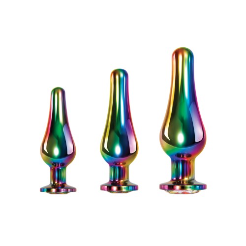 Evolved Rainbow Metal Anal Plug Set