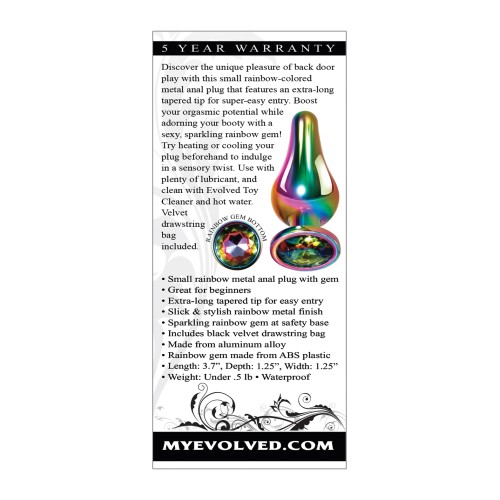 Evolved Rainbow Metal Plug - Experience Vibrant Pleasure